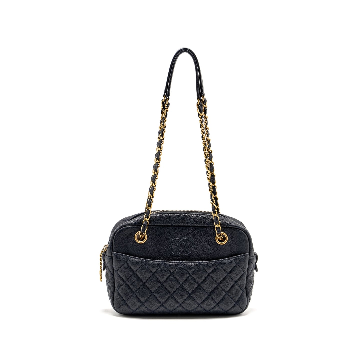 Chanel 18C CC Camera Bag Calfskin Navy