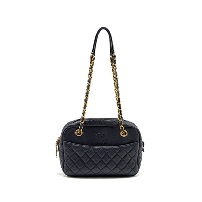 Chanel 18C CC Camera Bag Calfskin Navy