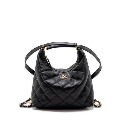 Chanel 22B hobo bag lambskin black  (microchip)