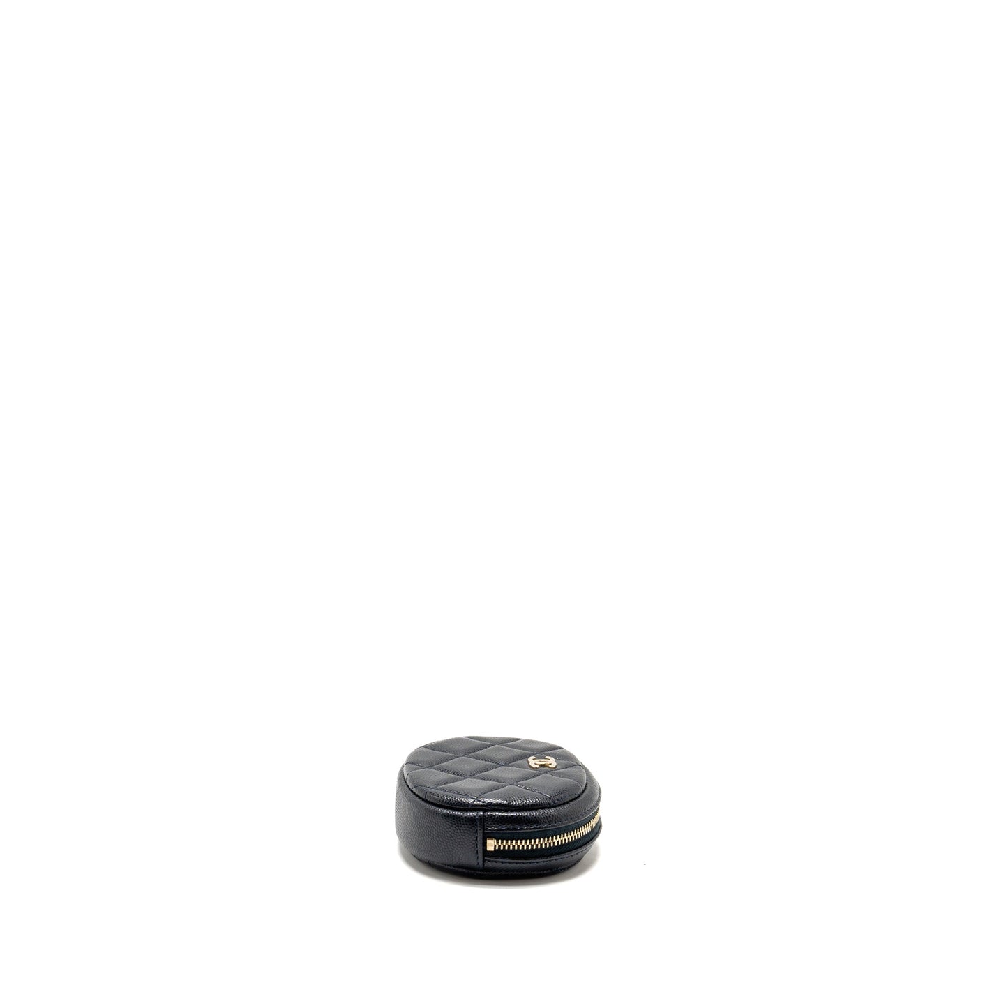 Chanel Mini Zipper Coin Purse Caviar Navy L
