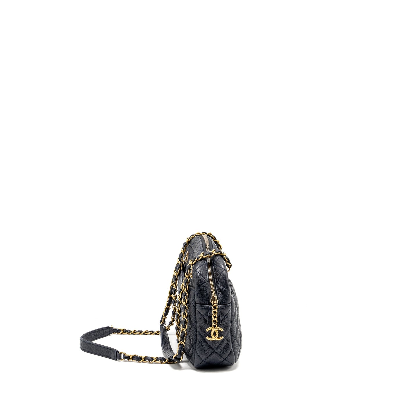 Chanel 18C CC Camera Bag Calfskin Navy