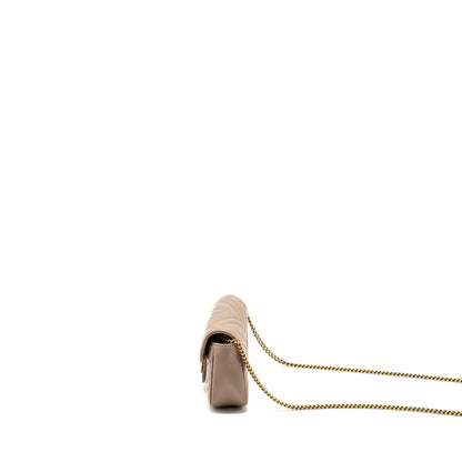Gucci super mini GG marmont bag calfskin beige