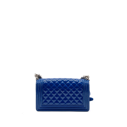 Chanel Medium Boy Bag Patent Dark Blue
