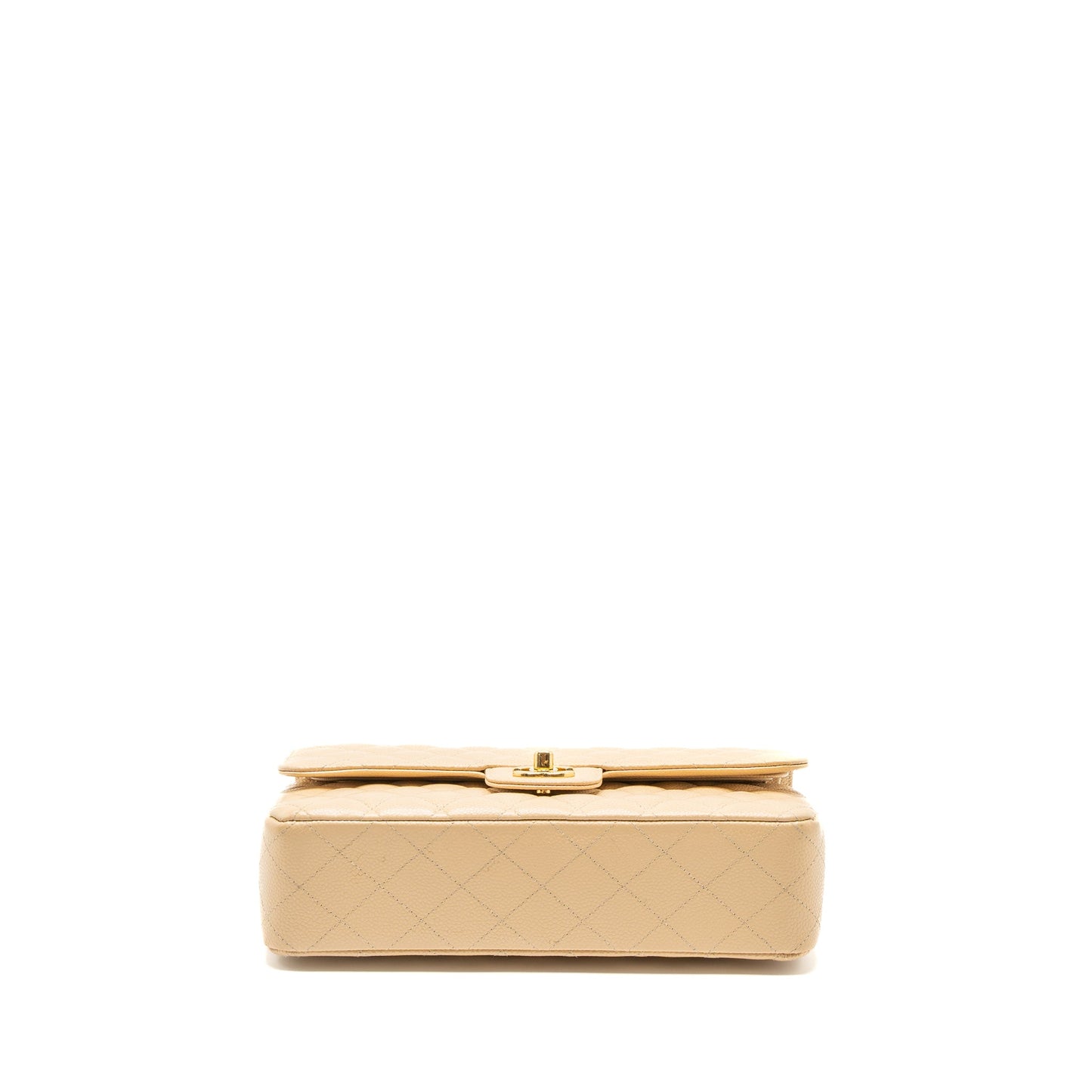 Chanel Medium Classic Double Flap Bag Caviar Beige