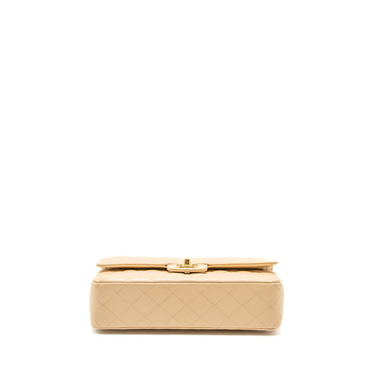 Chanel Medium Classic Double Flap Bag Caviar Beige
