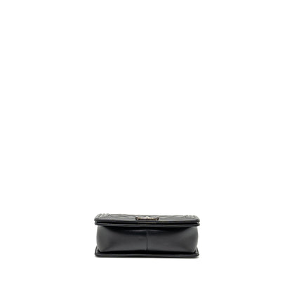 Chanel Medium Boy Bag Calfskin Black Ruthenium Hardware