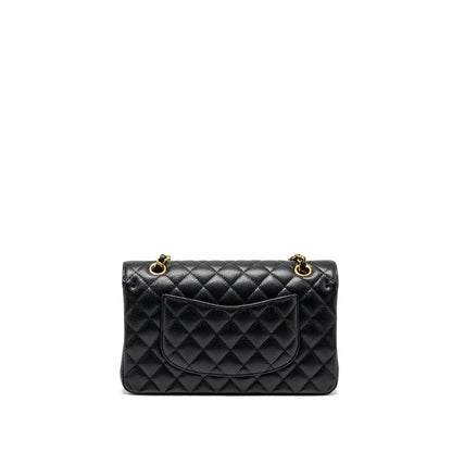 Chanel Medium Classic Double  Flap Bag Caviar  Black