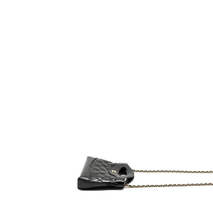 Chanel mini 31 Clutch with Chain Shiny Calfskin Black L (Microchip)