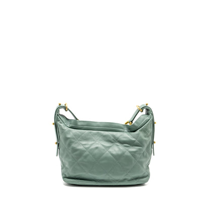Chanel 22C Hobo bag with Giant Chain calfskin Green  (microchip)