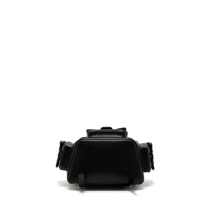 Chanel 23k Triple Pocket Backpack Caviar Black L(Microchip)