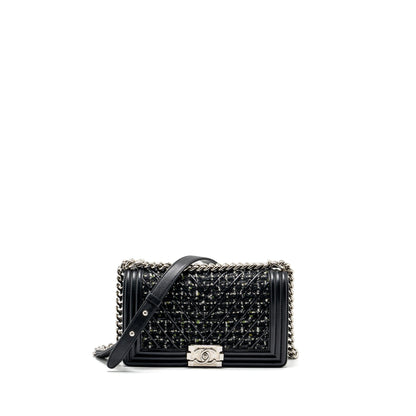 Chanel Medium Boy Bag Tweed/Calfskin black/Multicolour