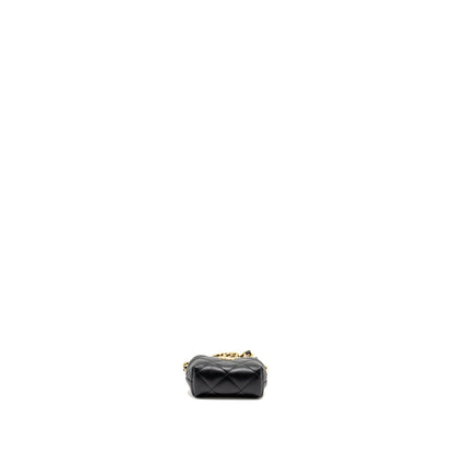 Chanel 23p Mini Coin Purse with Chain Calfskin Black L(microchip)