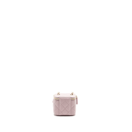 Chanel Mini vanity with chain caviar pink L