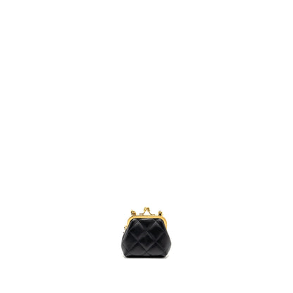 Chanel 23p Mini Coin Purse with Chain Calfskin Black L(microchip)