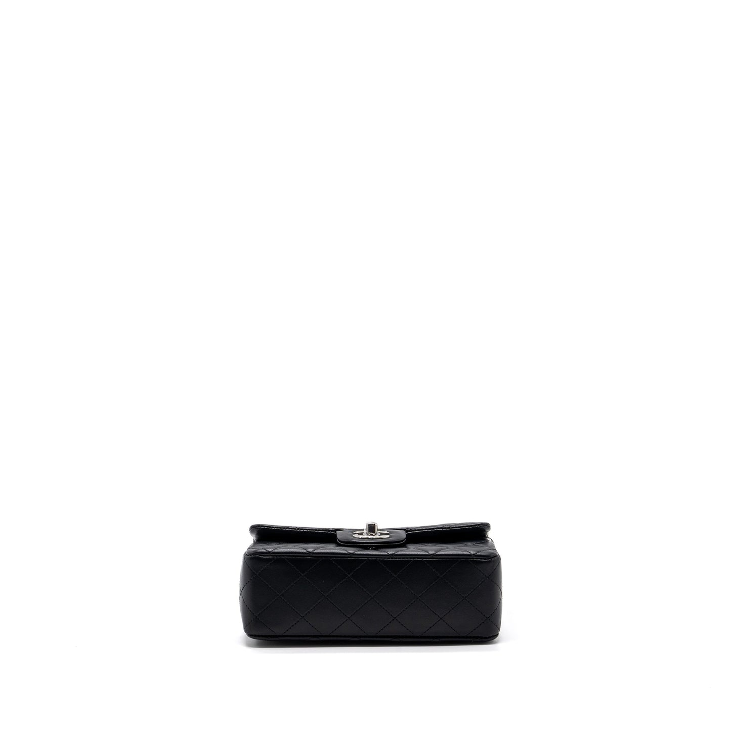 Chanel mini rectangular flap bag lambskin black  (MICROCHIP)