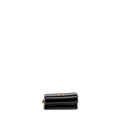 CHANEL Mini 2.55 Reissue Wallet On Chain Aged Calfskin Black  (Microchip)