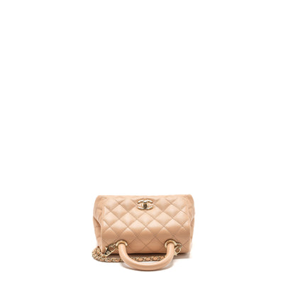 Chanel Mini Coco Handle Caviar Beige L