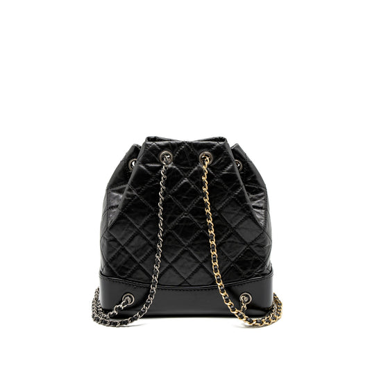 Chanel Small Gabrielle Backpack Calfskin Black Multicolour Hardware (Microchip)