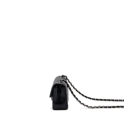Chanel mini rectangular flap bag lambskin black  (MICROCHIP)