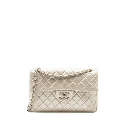 Chanel Classic Quilted Flap Bag Lambskin Metallic Pale Gold