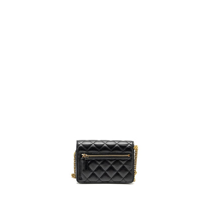 CHANEL Mini 2.55 Reissue Wallet On Chain Aged Calfskin Black  (Microchip)