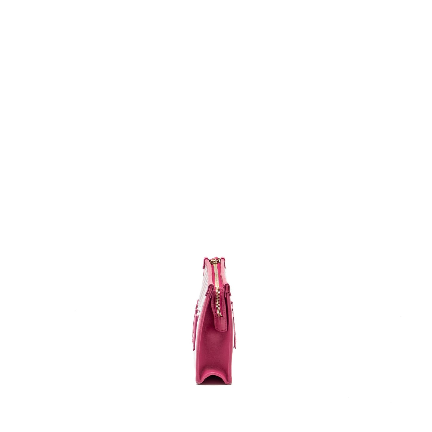 Chanel 19S Logo Pouch Tweed/PVC Pink