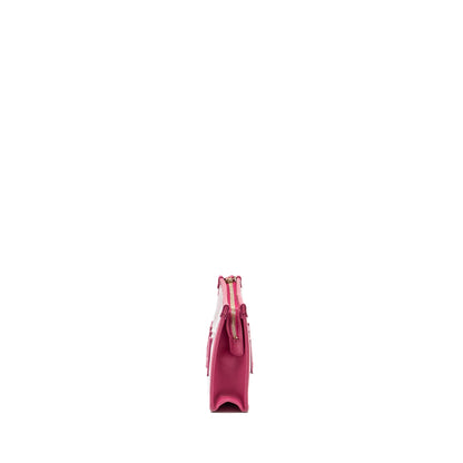 Chanel 19S Logo Pouch Tweed/PVC Pink