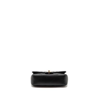 Chanel 22b Heart Chain Flap Bag Lambskin Black (microchip)