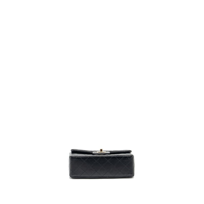 Chanel mini rectangular flap bag lambskin black L (Microchip)