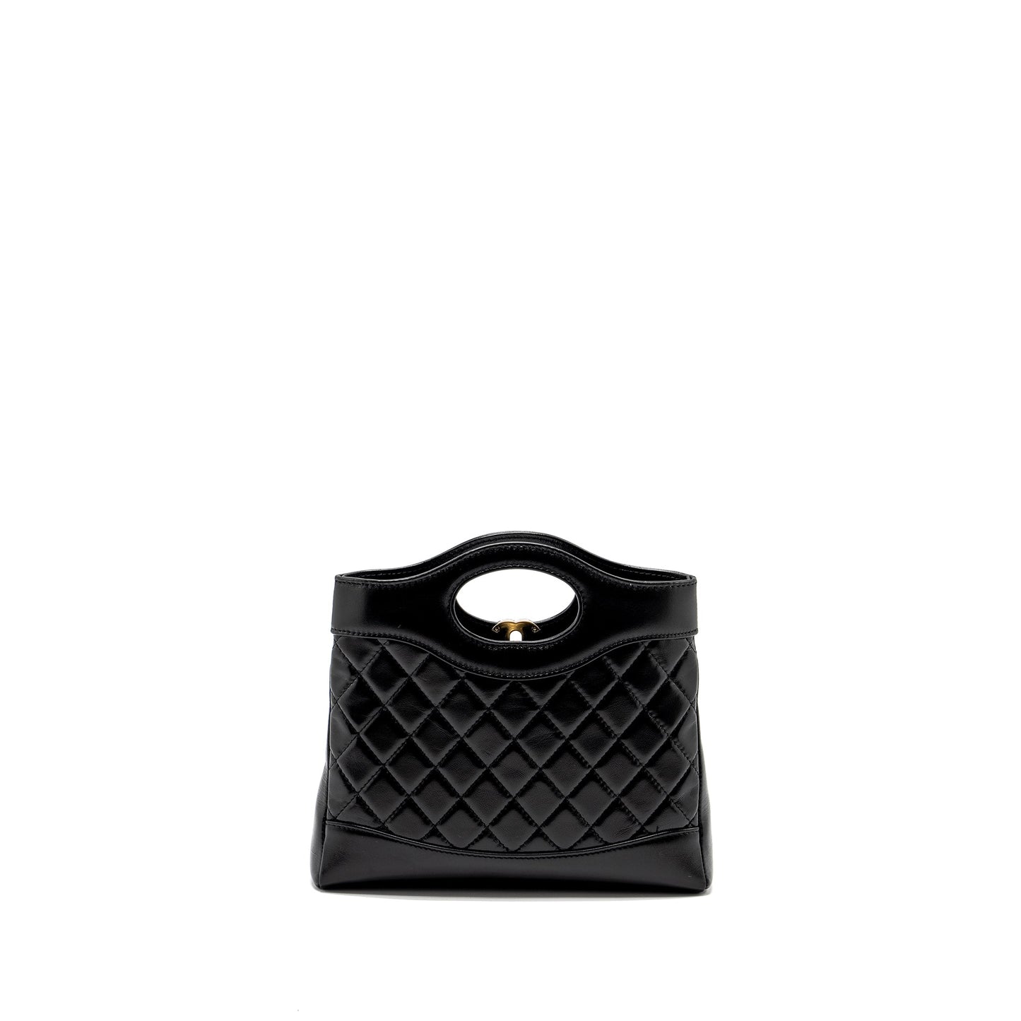 Chanel Mini 31 Bag Shiny Lambskin Black L (Microchip)