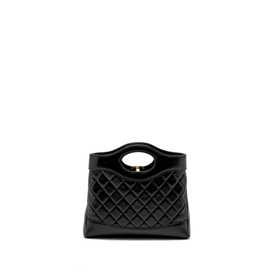 Chanel Mini 31 Bag Shiny Lambskin Black L (Microchip)