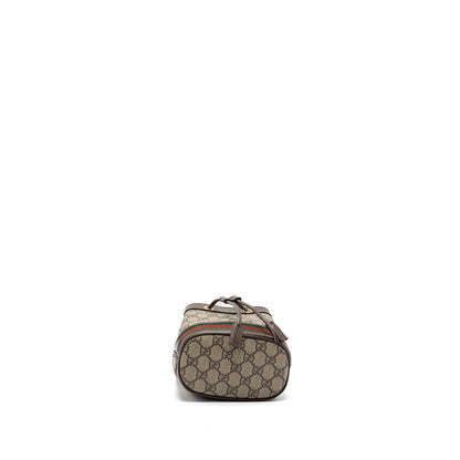 Gucci Ophidia Mini GG Bucket Bag Beige / Ebony GG Supreme Canvas