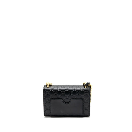 Gucci Small Padlock Chain Bag Calfskin Black