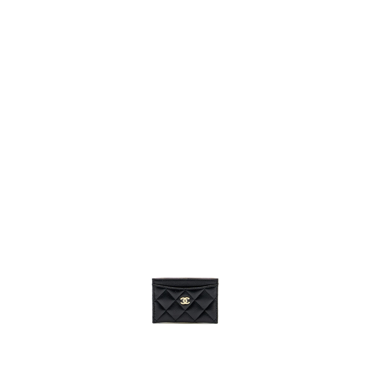 Chanel Classic Card Holder caviar black  (microchip)