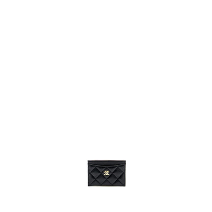 Chanel Classic Card Holder caviar black  (microchip)