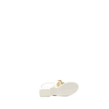 Chanel Size 39 Camellia Sandals white