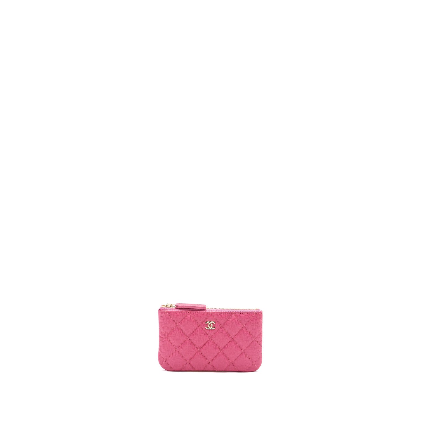 Chanel zippy pouch caviar pink L