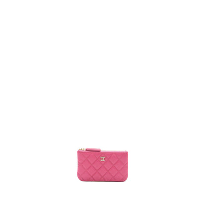 Chanel zippy pouch caviar pink L