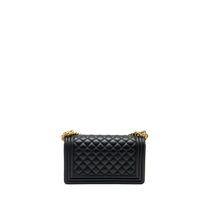 Chanel Medium Boy Bag Smooth Calfskin Black  (Microchip)