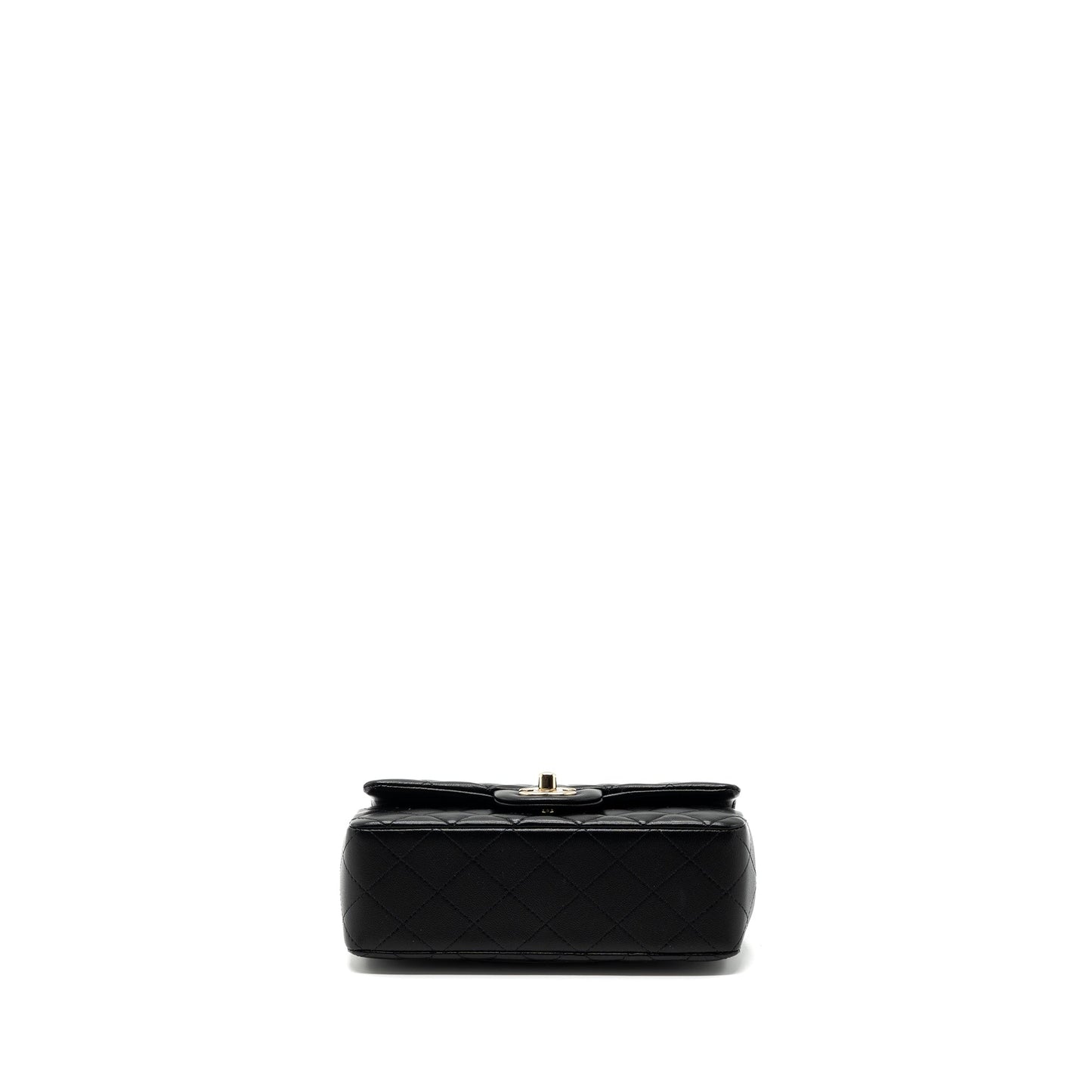 Chanel Top Handle Mini Rectangular Flap Bag Lambskin Black L(Microchip)