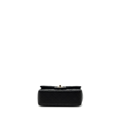 Chanel Top Handle Mini Rectangular Flap Bag Lambskin Black L(Microchip)
