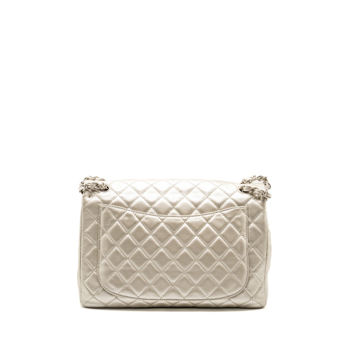 Chanel Classic Quilted Flap Bag Lambskin Metallic Pale Gold