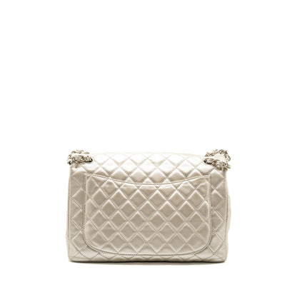 Chanel Classic Quilted Flap Bag Lambskin Metallic Pale Gold