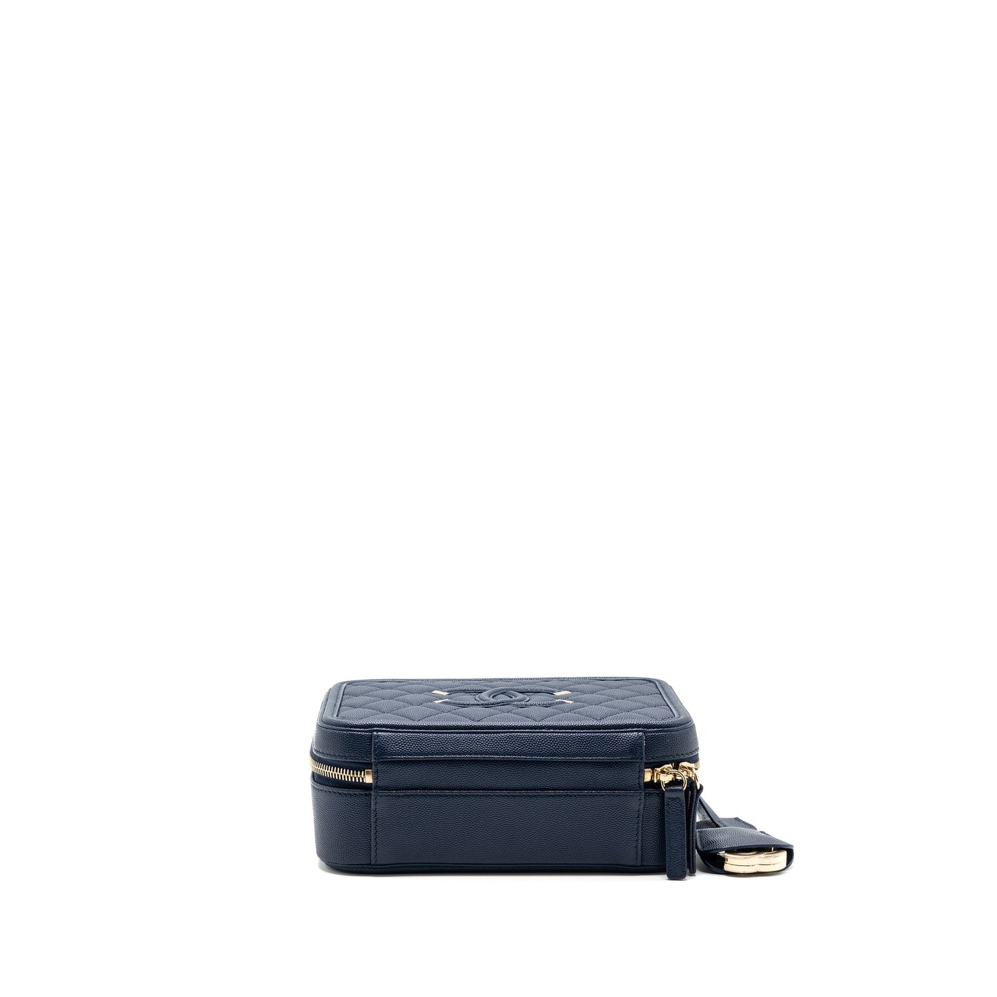 Chanel Filigree camera bag caviar dark blue L