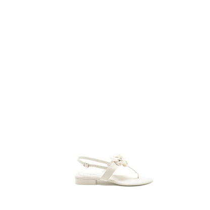 Chanel Size 39 Camellia Sandals white