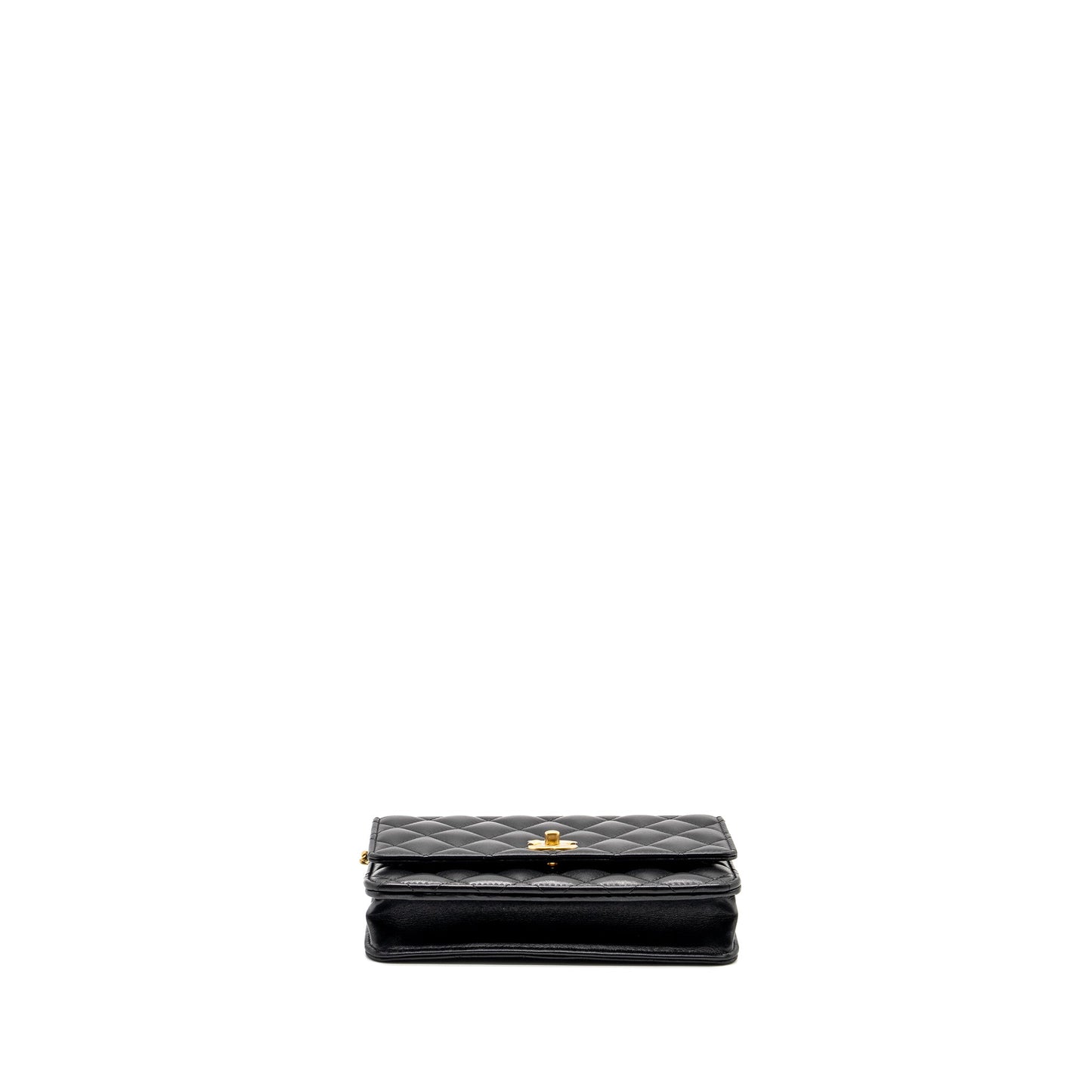 Chanel Pearl Crush Wallet on Chain Lambskin Black  (Microchip)