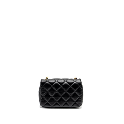 Chanel 22B Mini FlapBag Lambskin Black  (Microchip)