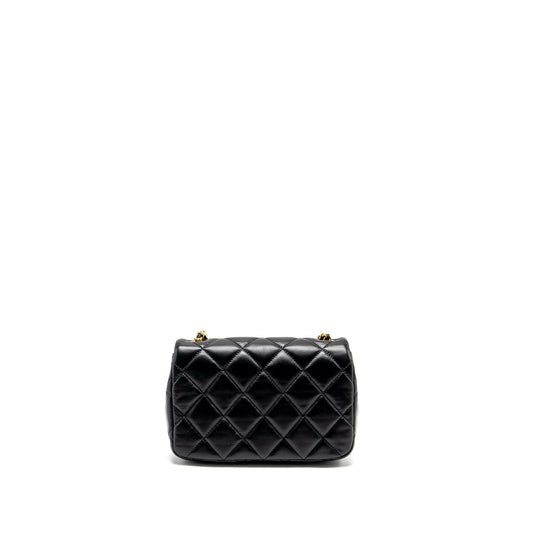 Chanel 22B Mini FlapBag Lambskin Black  (Microchip)