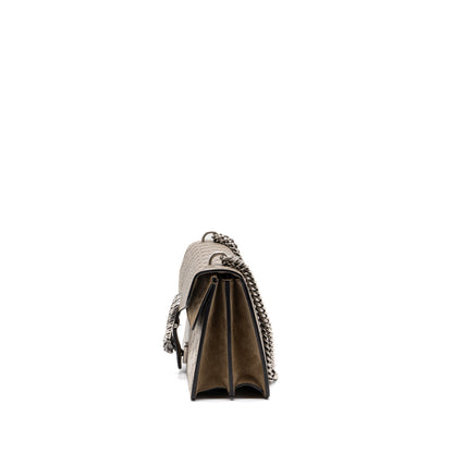 Gucci Dionysus GG small Supreme canvas/taupe suede Beige SHW