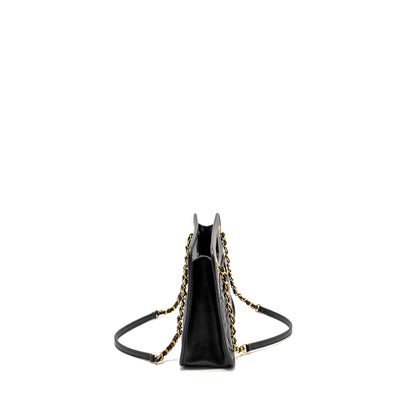 Chanel 23S Clutch Bag With Chain Calfskin Black Brush  (microchip)